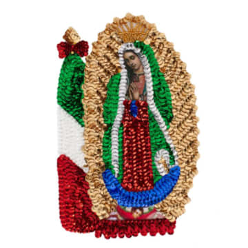 Fantastik Guadalupe With Flag Sequin Patch