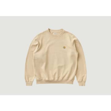 Shop Nudie Jeans Organic Cotton Sweatshirt With Fancy Patch Lasse Sunset