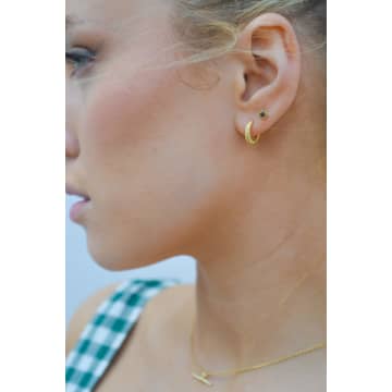 Ania Haie Gold Rope Huggie Hoop Earrings