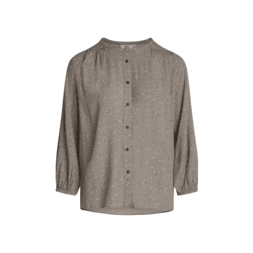 Noa Noa Print Grey Long Sleeve Shirt From