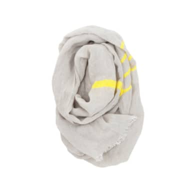 The Aloft Shop Linen Scarf In Yellow