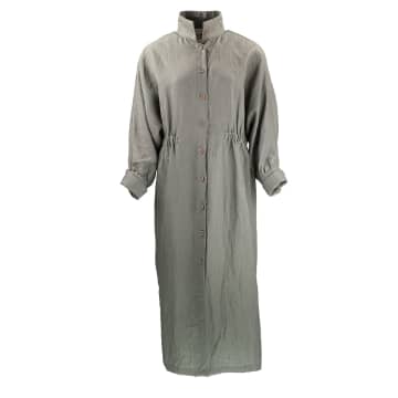 Les Bo-hemiennes Joe Linen Dress In Grey