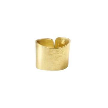 Hakel Adjustable Smooth Ring Bathed In Gold