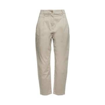 Esprit Trousers With Waist Pleats Light Taupe