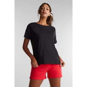 Esprit T-shirt With Organic Cotton And Mesh