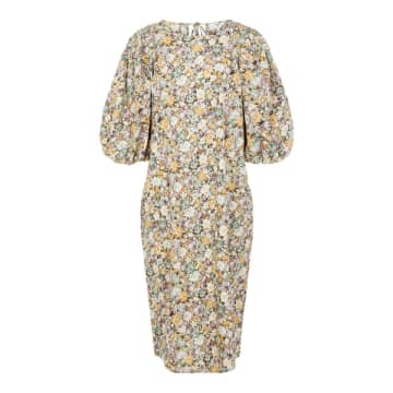 Object Floral Dress With Puff Sleeves
