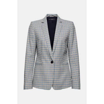 Esprit Blue And White Check Jacket