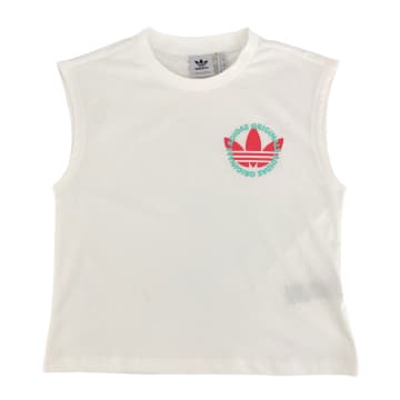 Adidas Originals T-shirt Crop Donna White
