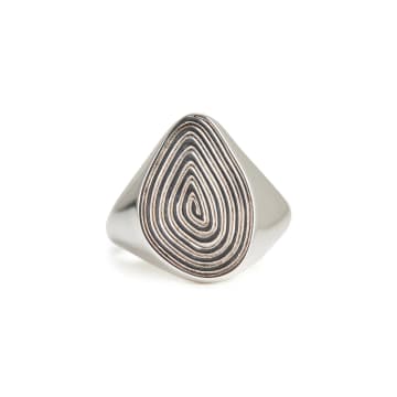 Rachel Entwistle Spiral Signet Ring Silver In Metallic