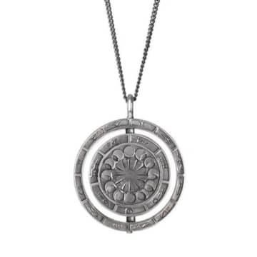 Rachel Entwistle Alchemist's Rotary Pendant Silver In Metallic