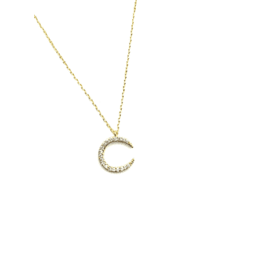 Sixton Celestial Cresent Moon Necklace From London