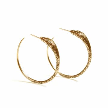 Rachel Entwistle Ouroboros Snake Hoops Large In Gold