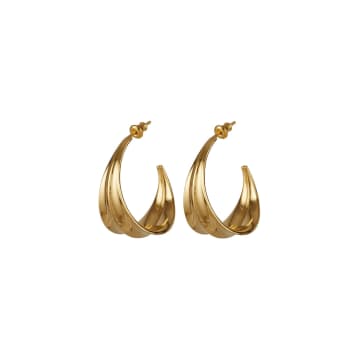 Rachel Entwistle Athena Hoop Earrings In Gold