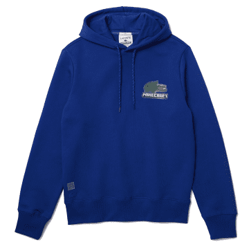 Shop Lacoste X Minecraft Crocodile Sweatshirt Hoodie Blue