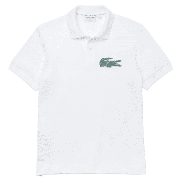 Lacoste "made In France" Classic Fit Organic Cotton Polo White
