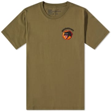 Maharishi Vintage Panther Patch Tee Olive In Green
