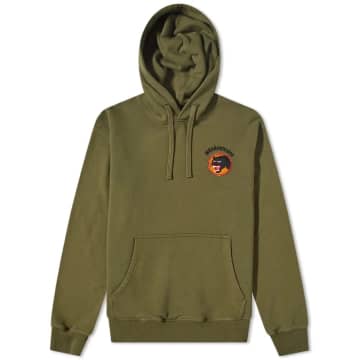Maharishi Vintage Panther Patch Hoody Olive In Green