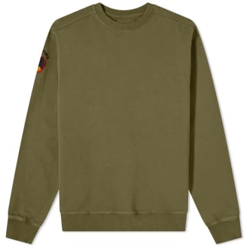 Maharishi Vintage Trouserher Patch Crew Sweat Olive In Green