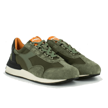 Diadora Heritage Equipe Italy Mad Nubuck Sw Olive In Green