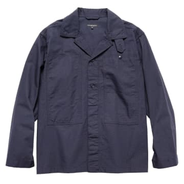 Engineered Garments Fatigue Shirt Jacket Dark Navy Cotton Ripstop In Blue
