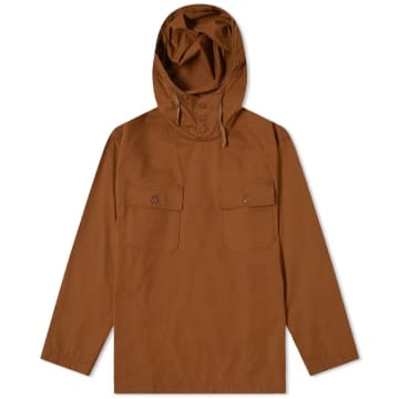 Engineered Garments Twill Cagoule Shirt Brown Sanded Twill