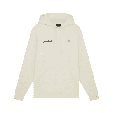 Lyle & Scott Archive Embroidered Letter Hoodie Vanilla Ice