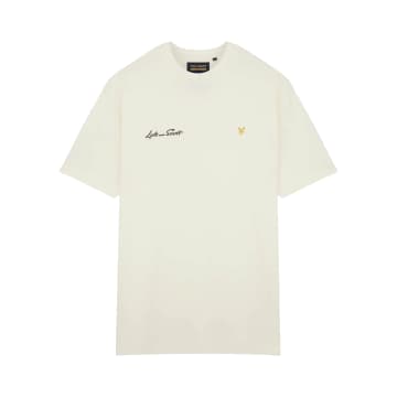 Lyle & Scott Archive Embroidered Letter T-shirt Vanilla Ice