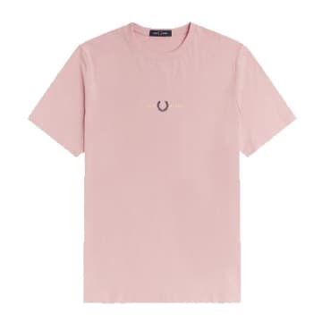 Fred Perry Embroidered Tee Chalky Pink