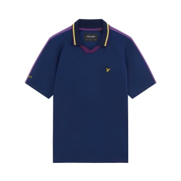 Lyle & Scott Scotland Football Polo Shirt Dark Navy In Blue