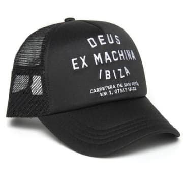 Shop Deus Ex Machina Ibiza Adress Trucker Cap Black
