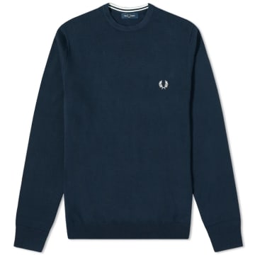 FRED PERRY AUTHENTIC CREW KNIT NAVY
