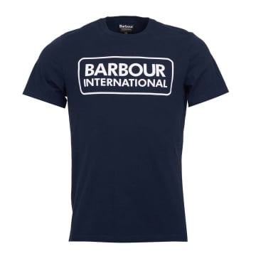 Barbour International Graphic Tee Navy In Blue