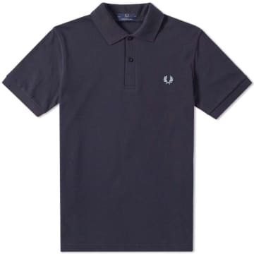 Fred Perry Reissues Original Plain Polo Navy & Ice In Blue