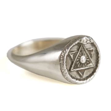 Rachel Entwistle The Ouroboros Signet Ring In Metallic
