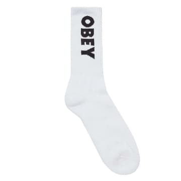 Obey Flash Socks In White