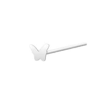 Urbiana Silver & Gold Plated Nose Stud In Metallic