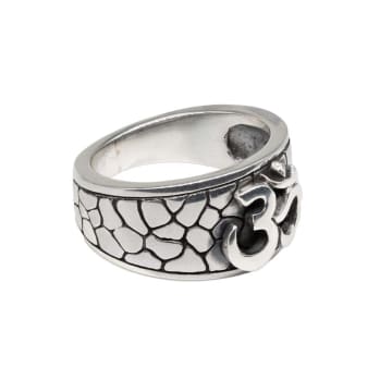 Urbiana Premium Silver Om Ring In Metallic