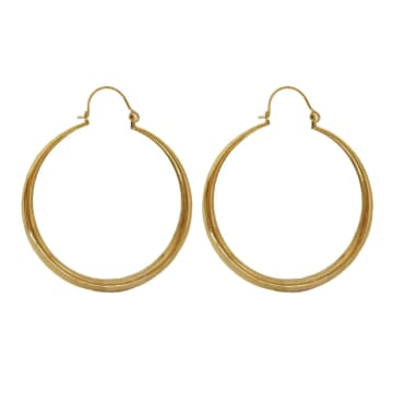 Urbiana Egyptian Hoop Earrings In Metallic