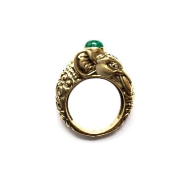Urbiana Circus Elephant Ring In Gold