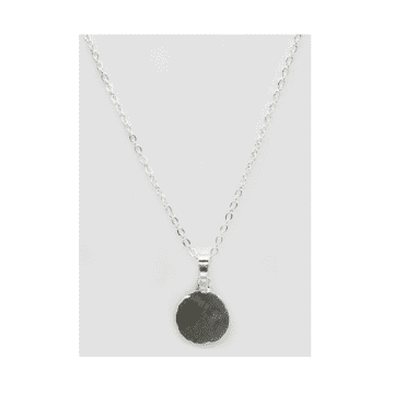Lark London Lark Circle Pendant Necklace In Metallic