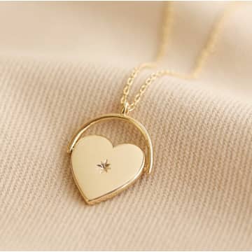 Lisa Angel Spinning Heart Necklace In Gold