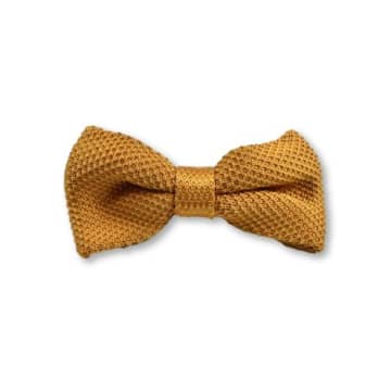 Lark London Broni&bo Orange Ember Knitted Bow Tie