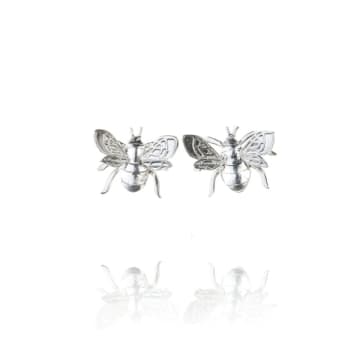 Amanda Coleman Bee Stud Earrings Sterling Silver In Metallic