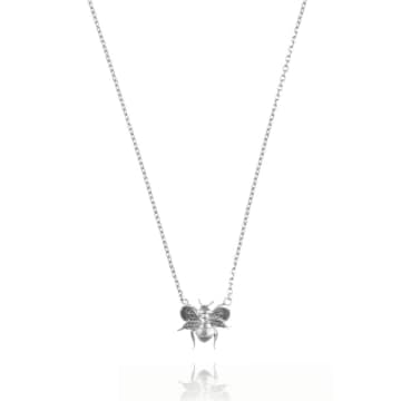 Amanda Coleman Bee Necklace In Sterling Silver In Metallic