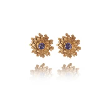 Amanda Coleman Dahlia Stud Earrings In Gold