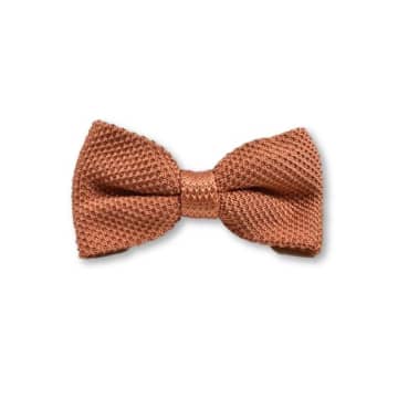 Lark London Broni&bo Rustic Orange Knitted Bow Tie