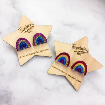Esoteric London Rainbow Stud Earrings