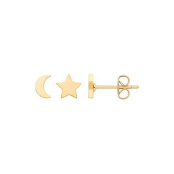 Estella Bartlett Mixed Moon And Star Earrings- Gold Plated