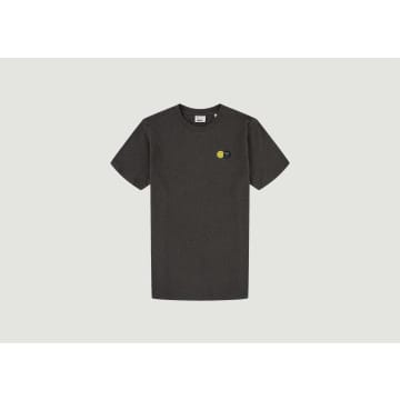 Knowledge Cotton Apparel Smiley Embroidery T-shirt