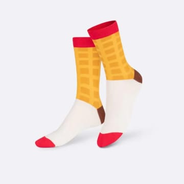 Eat My Socks Waffle Socks In Red